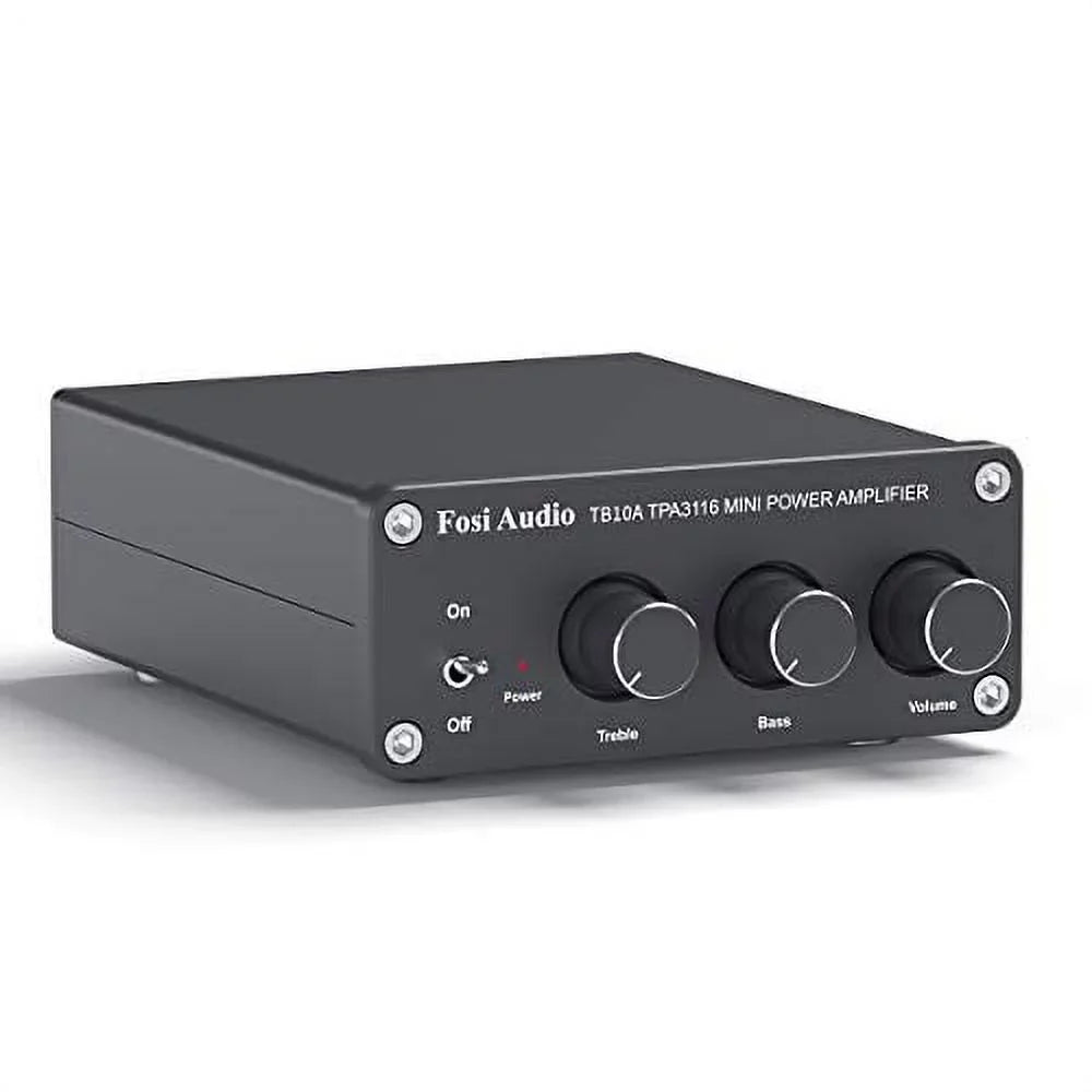 TPA3116(with Mini Class Control Amplifier Stereo and for Bass Audio Speakers Fosi Amp D Integrated 2 Home Channel - 2 Receiver 2.0CH TB10A Audio with Supply) Power 100W Treble Hi-Fi x