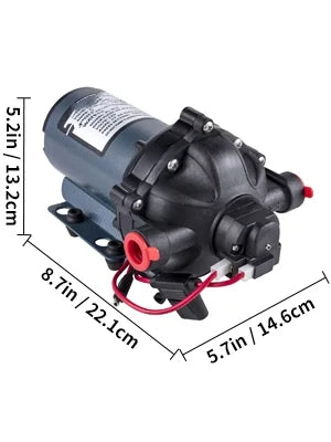 Yacht BENTISM for Coiled 25 Automatic GPM Foot Rv Hose 70 5.3 PSI Marine Pump RV Diaphragm Caravan Pump Per Boats liquid Washdown liquid Minute Gallons with 5.5 Pumps Pump 12V