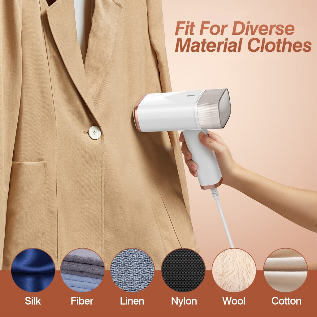 120ML Steamer Portable up Electric Travel Brush 1000W 30S apparel with White Remover iMounTEK Heat Steamer Garments for Wrinkles Tank, Foldable Handheld liquid