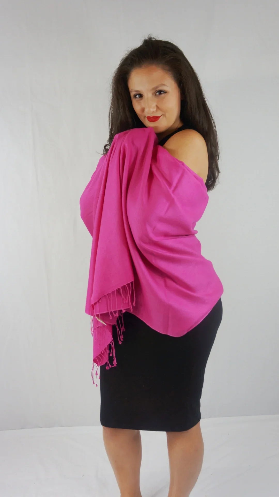 (Hot Scarf/Wool/Silk Shawl/Shawls/Scarf/Scarves/Wrap/Stole/Muffler/Cape/Ruana/Blanket/Throw/Pashmina Shawl) Shawl/Cashmere Regular Pink