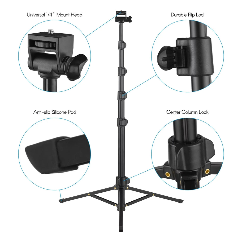 Cameras Stick to Includes Smartphones, for Holder, and 2-in-1 - Supports Camera Shutter 3KG, Selfie Andoer Action Tripod up and Phone Bracket, Phone 168cm/66in Action Mirrorless Remote Cameras, and
