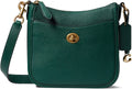 Polished Leather 19 Pine COACH Chaise Pebble dimension Crossbody One Dark