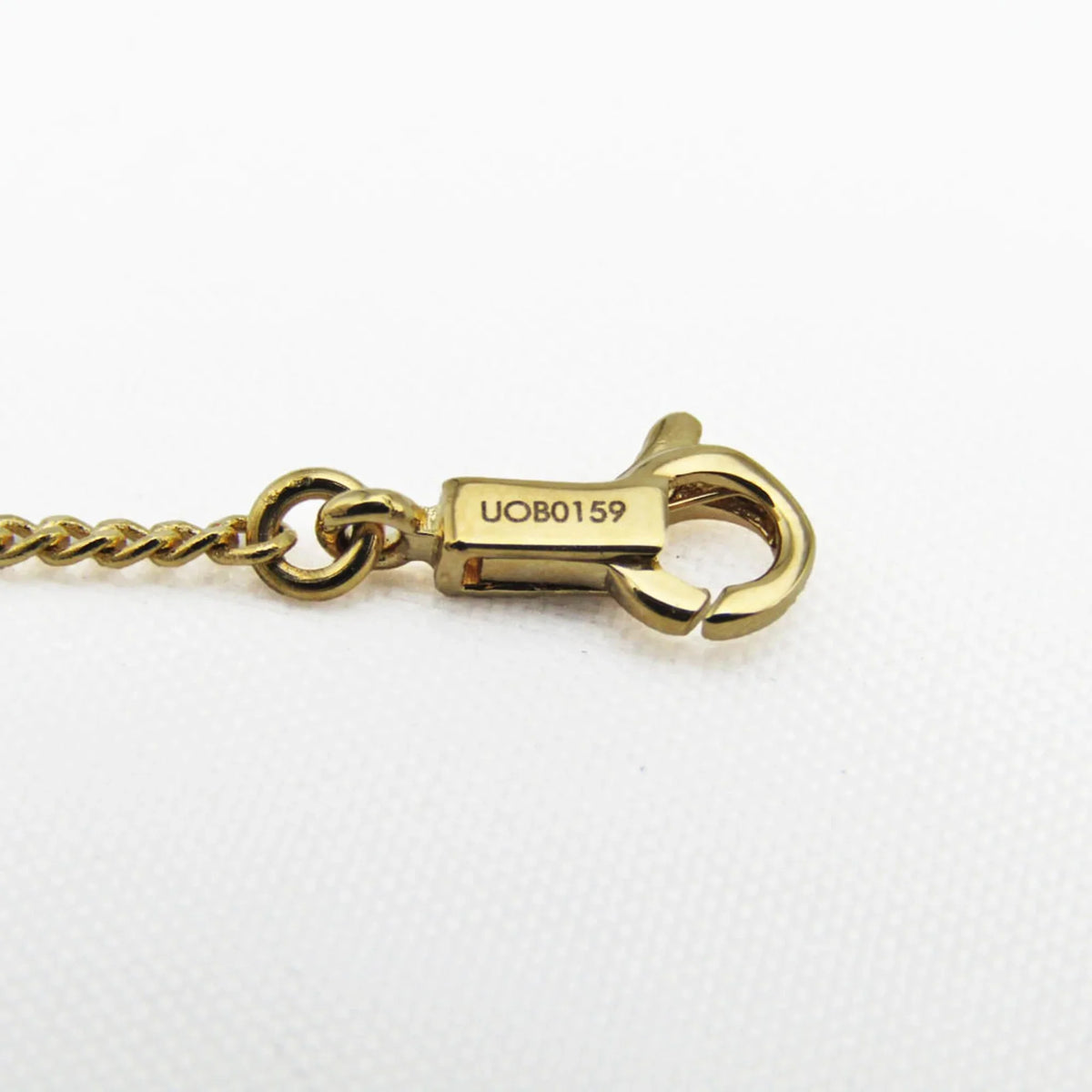 (Good) Celine Metal Pre-Owned Stone Alphabet No 46B0 Gold 6BRA P Bracelet Charm