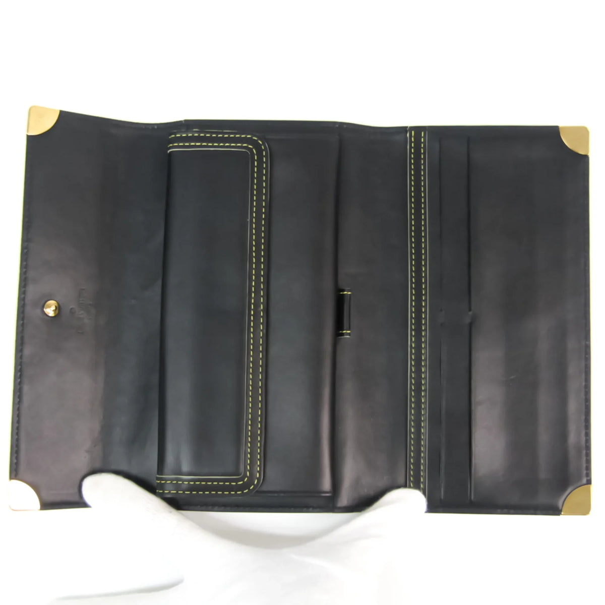 Tresor Women's Noir International Leather Pre-Owned (bi-fold) M91836 Wallet Long Porte Suhali Suhali (Good)