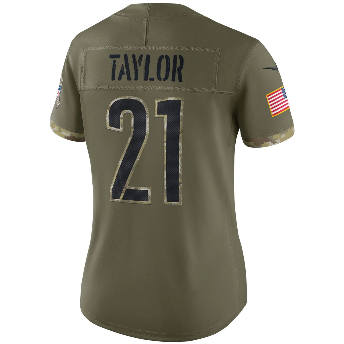 Women's Taylor 2022 Retired Player Washington Jersey Sean Limited To Salute Olive Commanders Service
