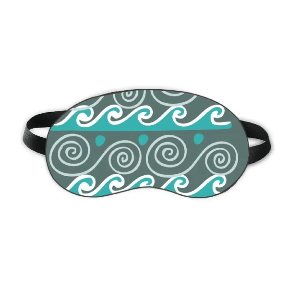 Mexico Shade Wave Shield Blue Totems Sleep Soft Blindfold Ancient Eye Cover Civilization Night
