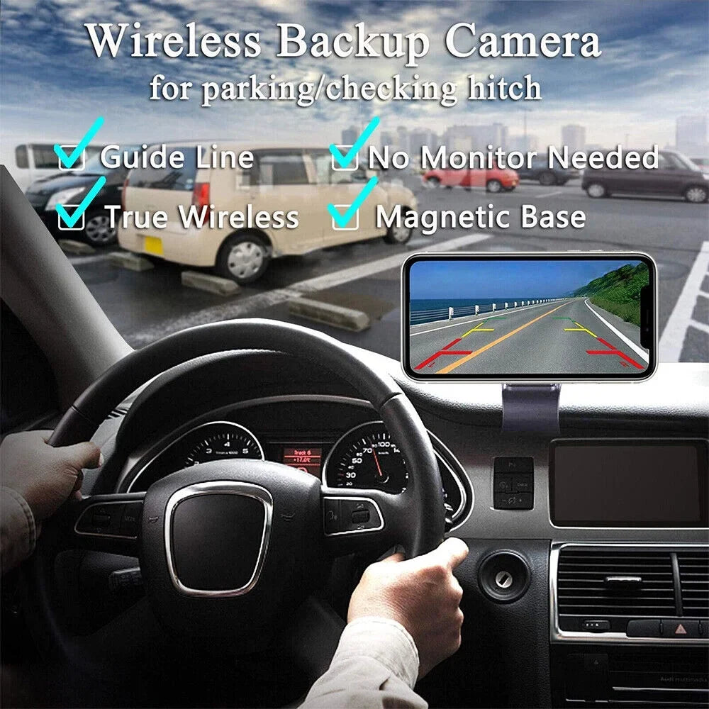 View Battery Jahy2Tech Camera Wireless WiFi Camera, Backup Front/Rear 9600mAh Magnetic