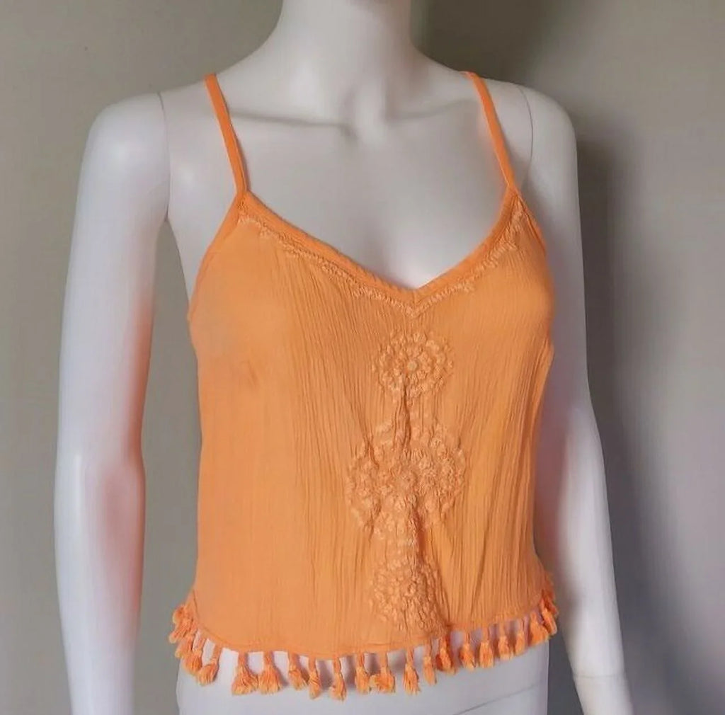 Pulitzer Glow Embroidered Melon Katen Lilly Crop (XL) TOP