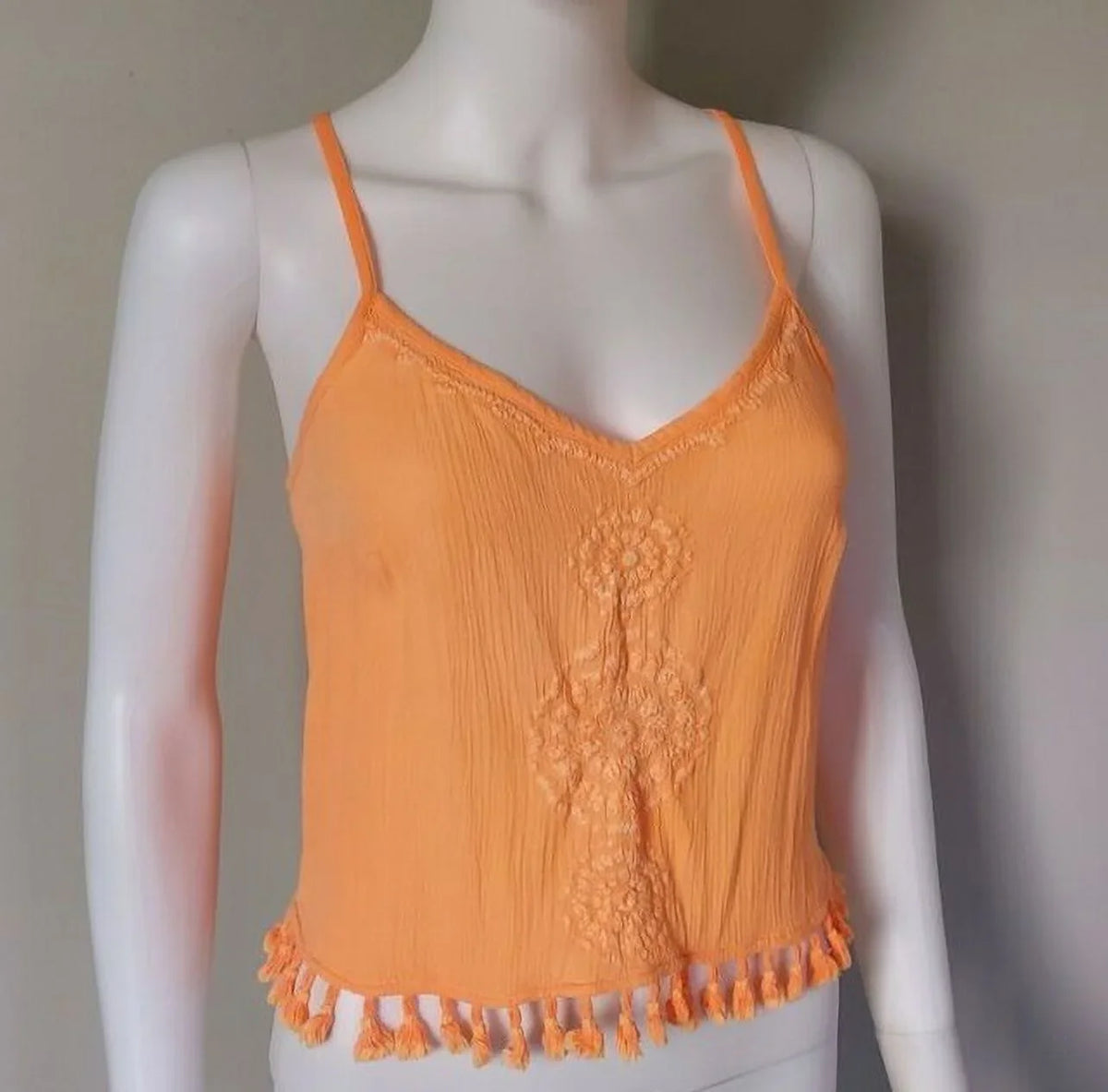 Pulitzer Glow Embroidered Melon Katen Lilly Crop (XL) TOP