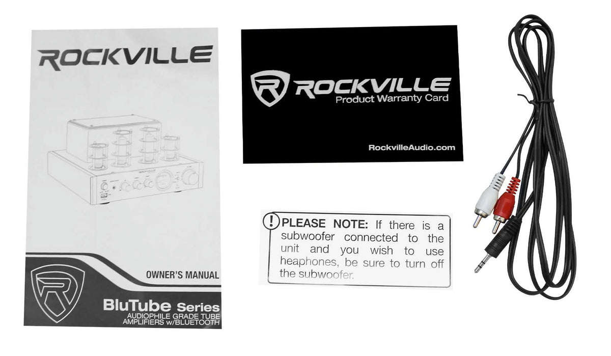 LED Receiver+(8) Ceiling 6.5" Theater Amp/Home Rockville White Speakers Tube
