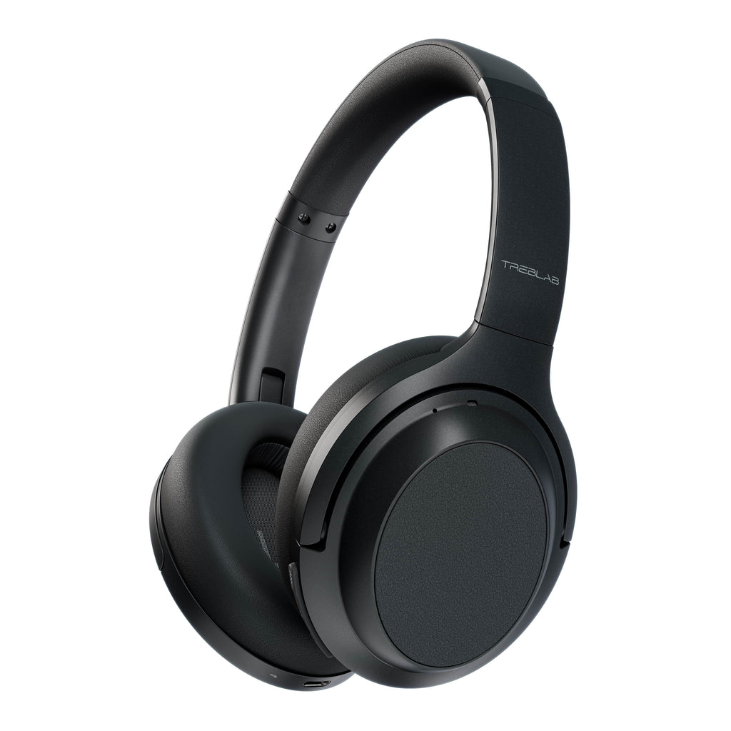 Sound, & with Ear Z7 (Grey) Mic PRO Touch Control w/aptX, Playtime Charging, Stereo USB-C Headphones TREBLAB Over Fast ANC - Bluetooth Canceling Wireless 45H - Active Hybryd Noise Headphones