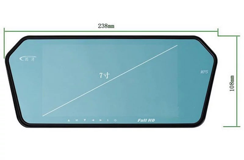 Car TFT FM Mirror RearView Bluetooth TF HD Full with Monitor Built-in Photo 7" LCD Car USB Display inch Mp5 Slot