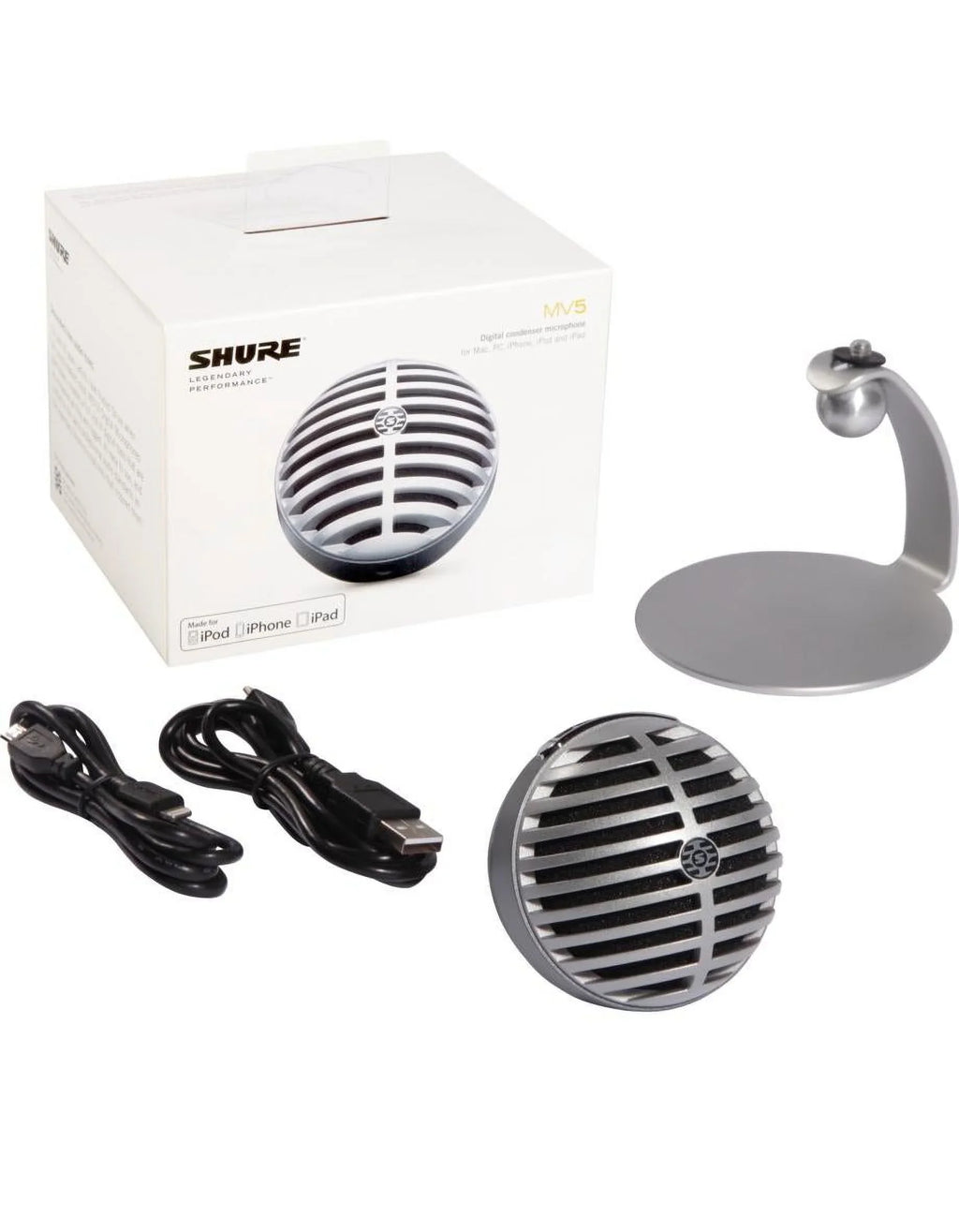 Shure Condenser MV5/A-LTG Digital Microphone Gray - Version