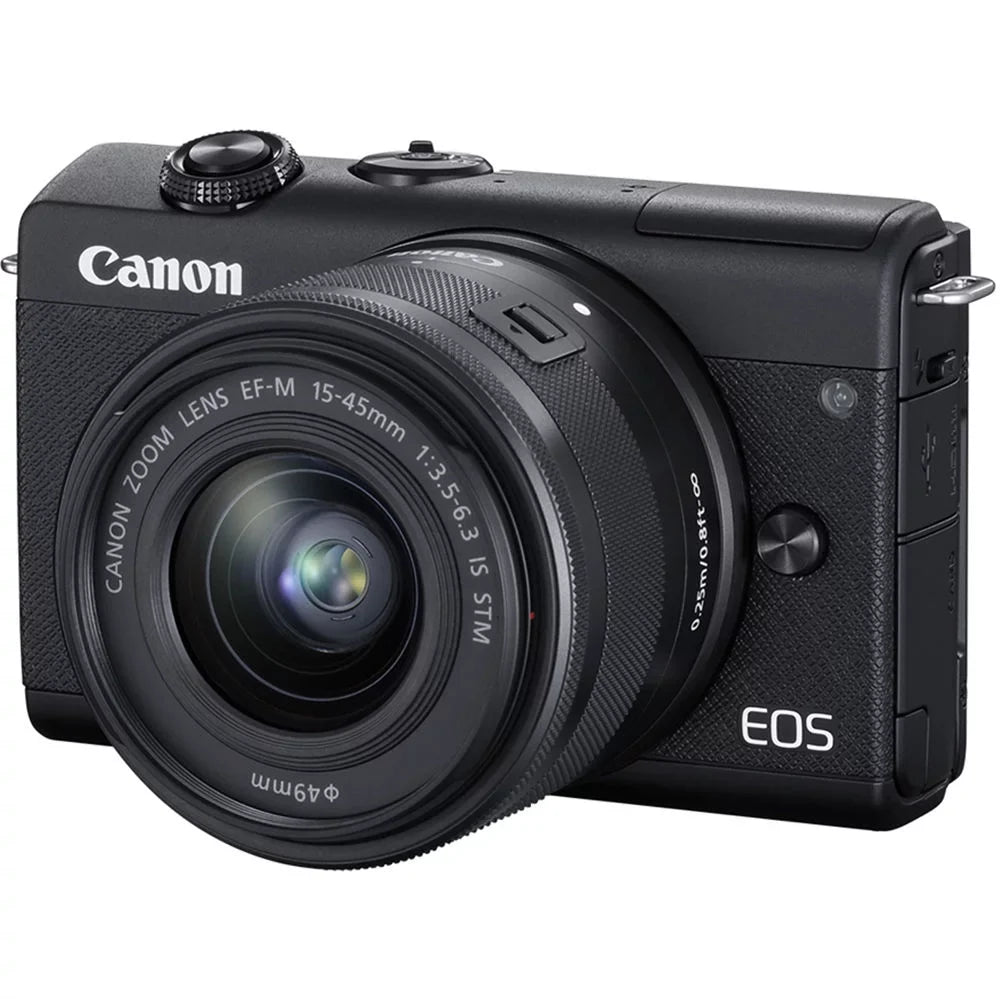 EOS Bundle Camera 15-45mm Filter M200 Lens (Black) Digital Mirrorless with Canon