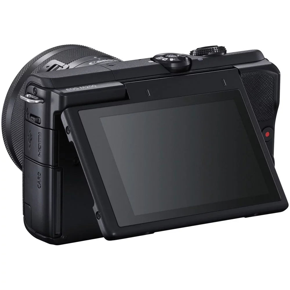 EOS Bundle Camera 15-45mm Filter M200 Lens (Black) Digital Mirrorless with Canon