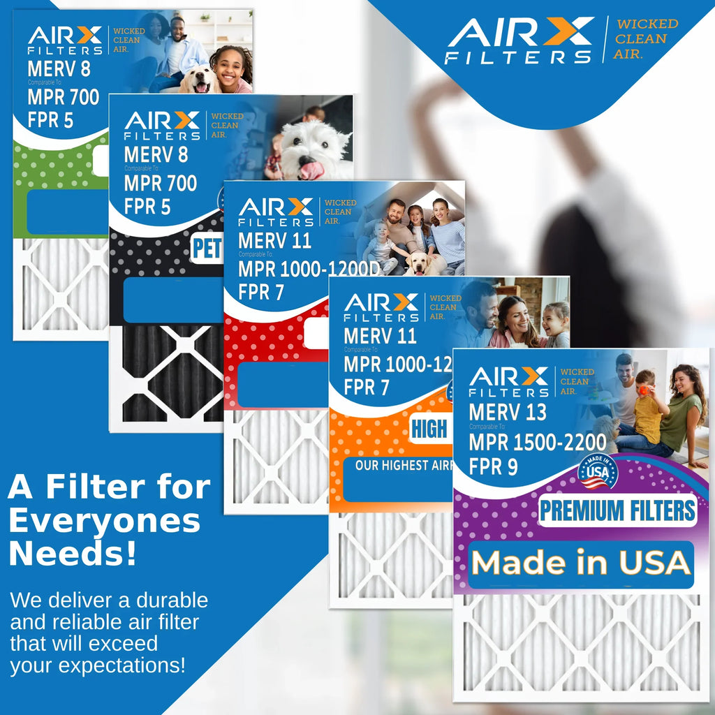 MPR FPR 15x20x1 Made Electrostatic Filter to Filter AIRX 7 FILTERS AIR. Pack Pleated USA 15x20x1 HVAC 1000, Premium by Filters Air Air WICKED MPR CLEAN MERV 11 Comparable 1200 Furnace Conditioner 6 &
