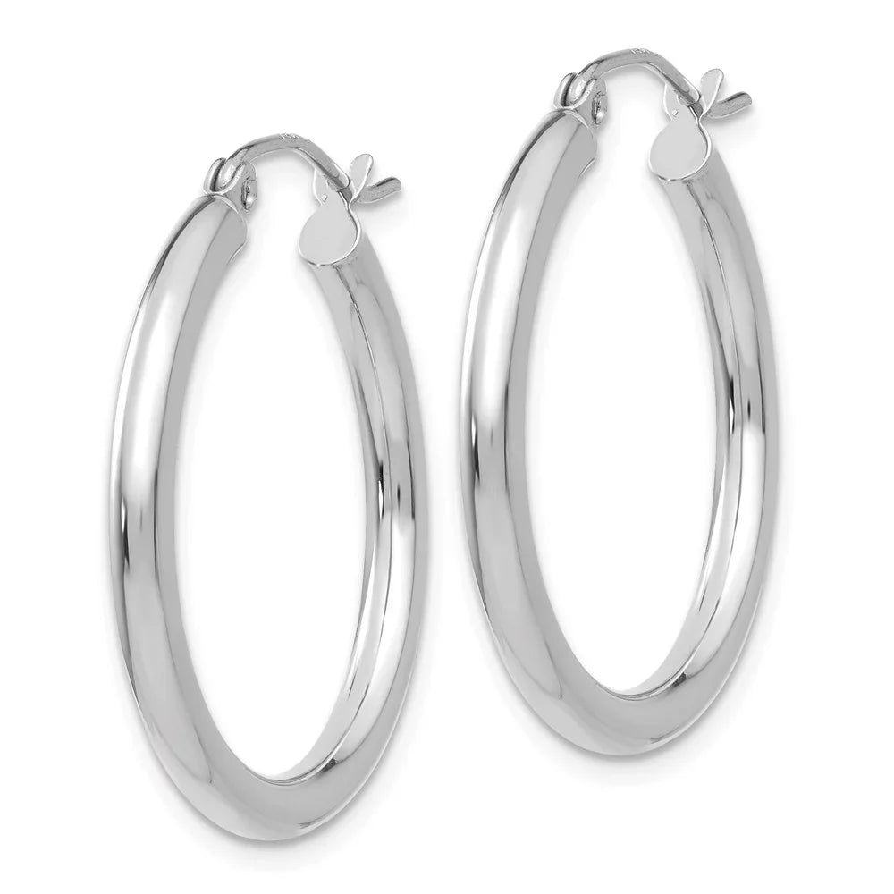Teens; and Earrings; Lightweight 2.5mm Real and Gold Hoop 14kt Polished for White Tube Men Adults Women for