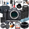 STM Camera + + EOS 64GB Lens + Accessory Mirrorless SanDisk RF R6 ZeeTech + Adapter with 75-300mm Canon Mount 24-105mm