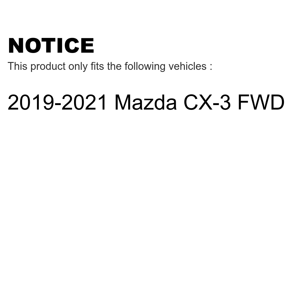 CX-3 And Transit Mazda Kit Front Semi-Metallic Rear Disc Pads Slotted Drilled - KDS-100840 For 2019-2021 Brake Coated FWD Rotors Auto