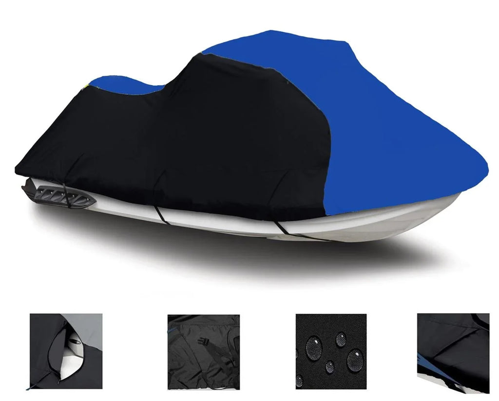 Arctic seat 116"-119" Jet BLUE Ski Shark for Tiger 600 DENIER / Cat Cover BLACK Compatible 2-3 HEAVY-DUTY,