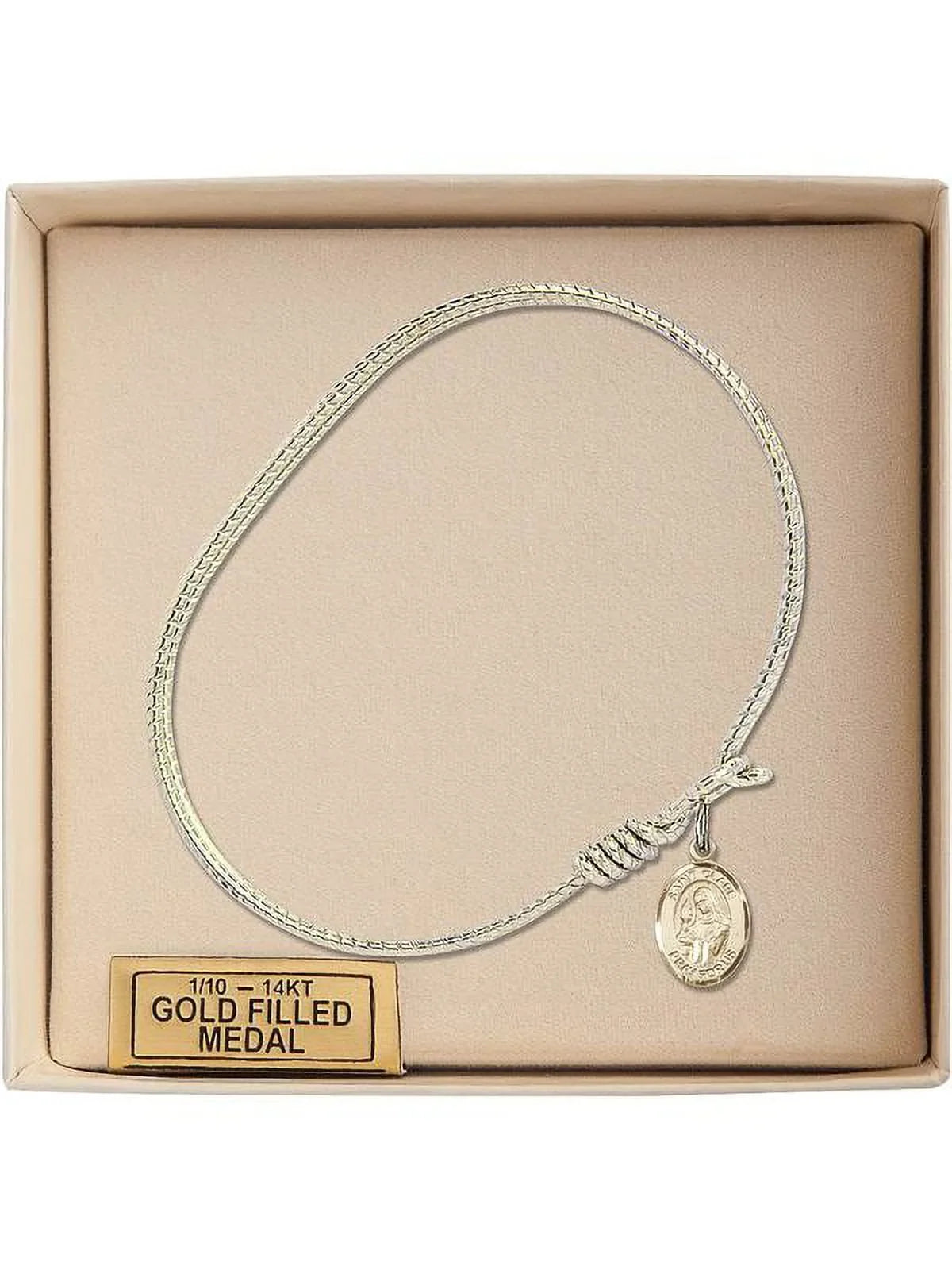 Bangle 1/4 w/ Bracelet Clare Gold-Filled of 6 St. Assisi Hook Oval inch in Eye