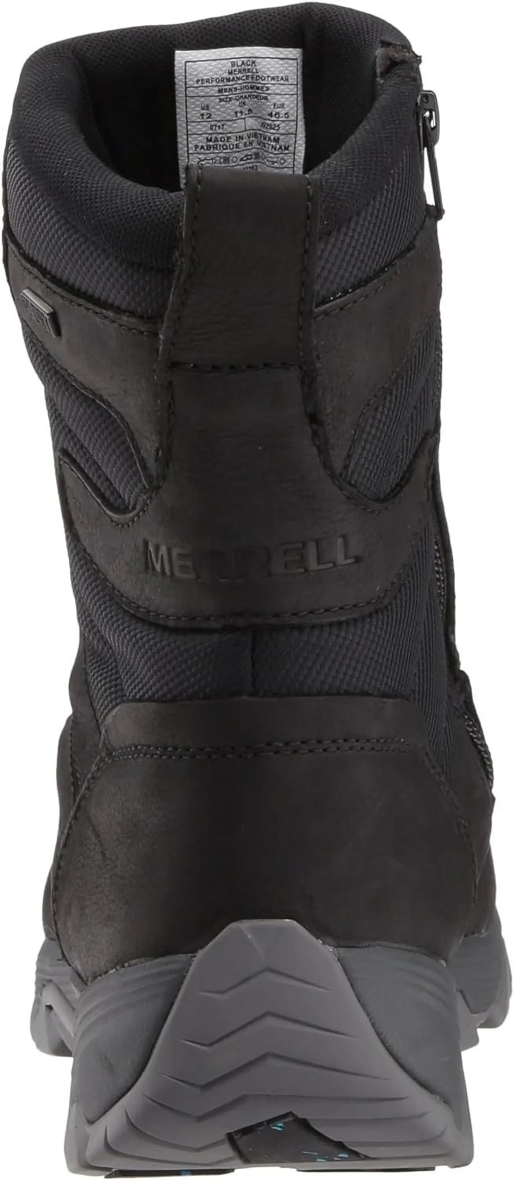Merrell Men's Polar ICE+ Black, COLDPACK Boot, Waterproof Zip 8" Snow M US 7