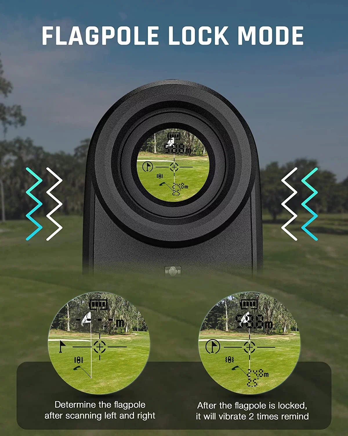M1000 with Ashfly Finder - Clear Mode, for Range 6X Measurement Magnification, Hunting, Golfing Slope, Rangefinder USB Golf Alert, Golfing, 5 & with Accurate Vibration 1100Y Measurement, Charging,