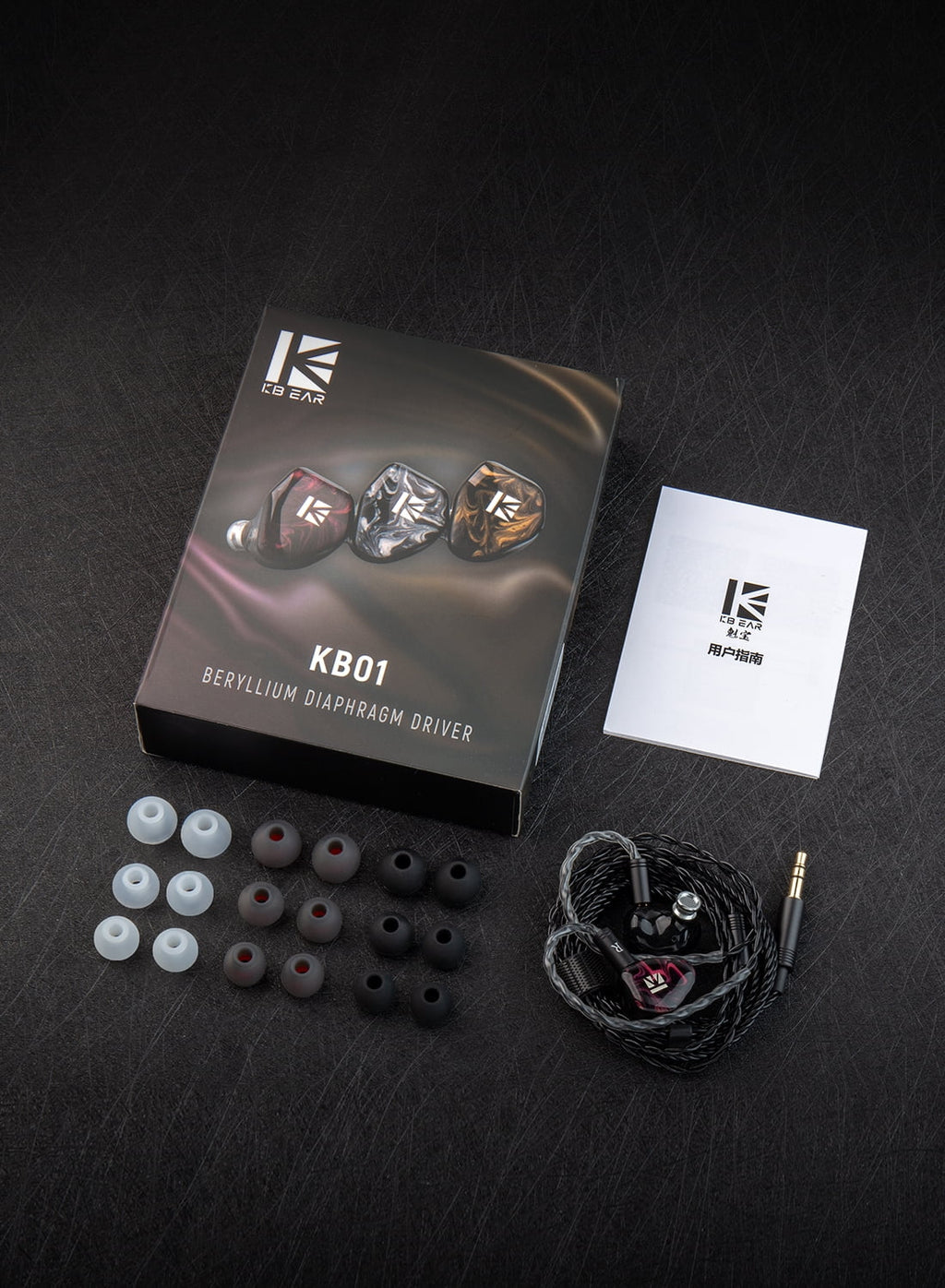 Headset Drvier Beryllium Music KBEAR Monitor Headphones In Diaphragm HIFI Dynamic Ear Earbuds Wired IEM KB01 Sport 10MM Earphone