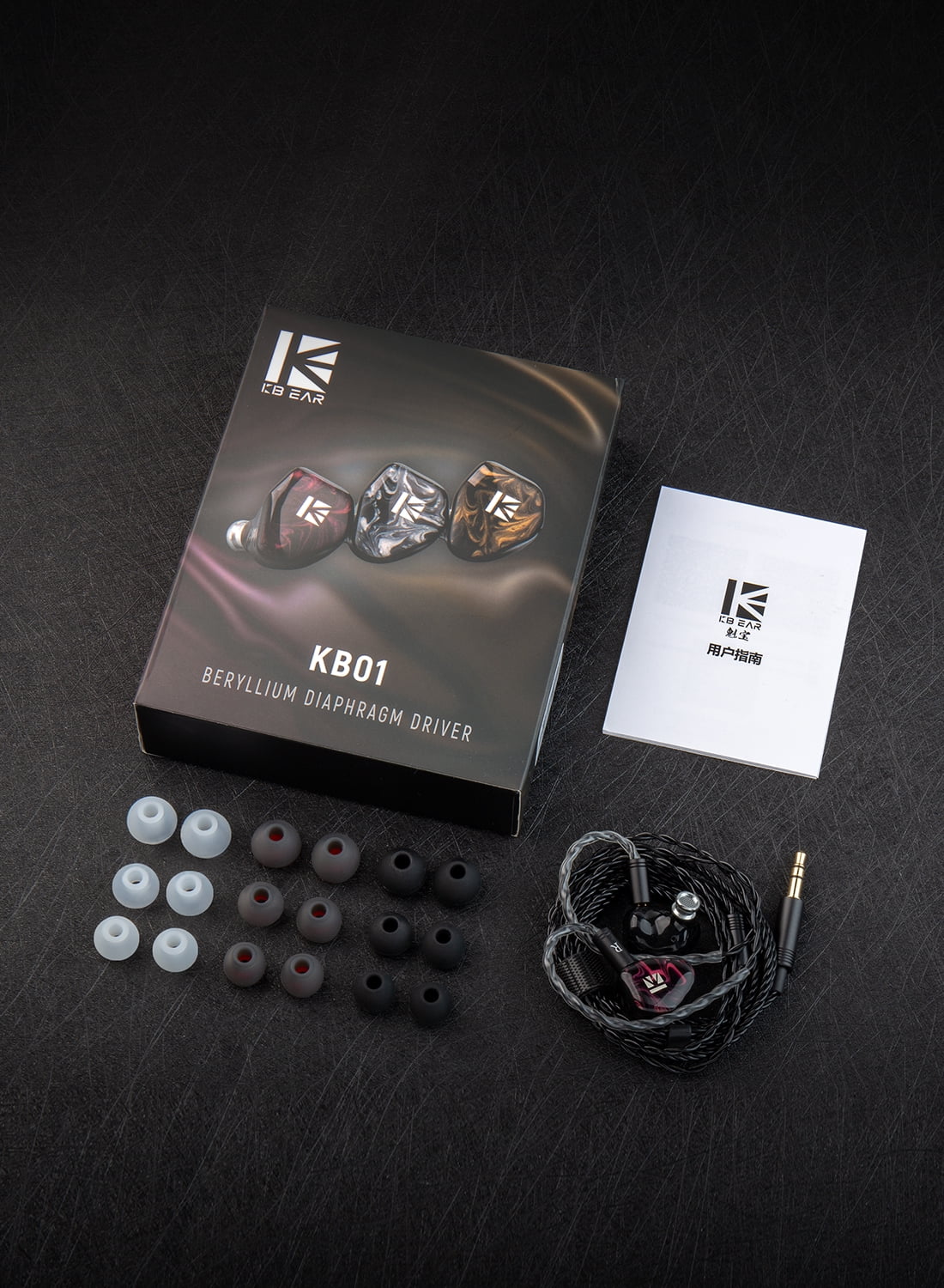 Headset Drvier Beryllium Music KBEAR Monitor Headphones In Diaphragm HIFI Dynamic Ear Earbuds Wired IEM KB01 Sport 10MM Earphone