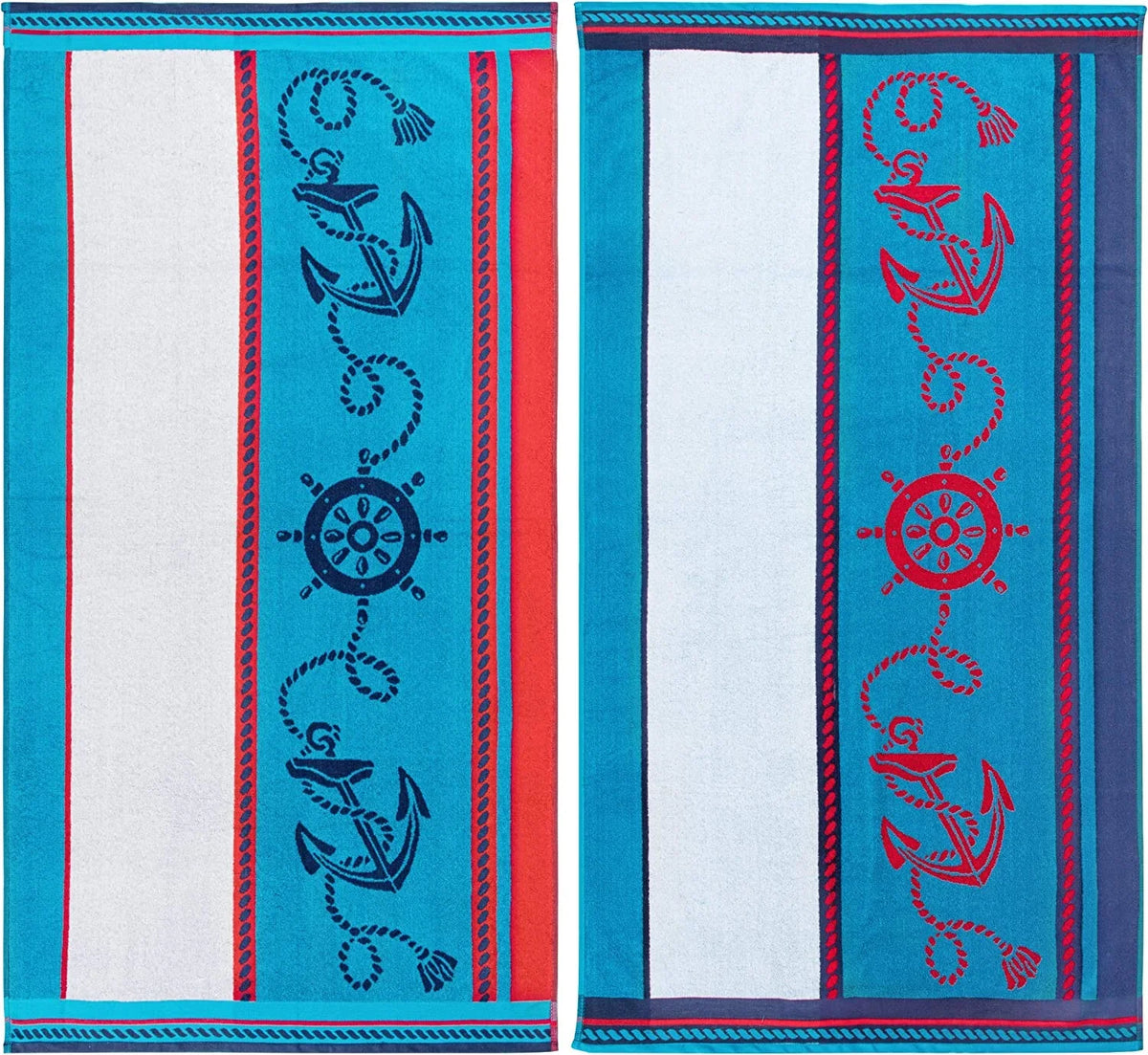 Shower, Quick For Striped Piece Beach Set Travel, Collection, Pool, Absorbent, X Bathroom, Blue/Red/White, Cotton Adults, Dry, Swimming, 2 64", Camping, Sailing Kids, 34" Vacation, Towel