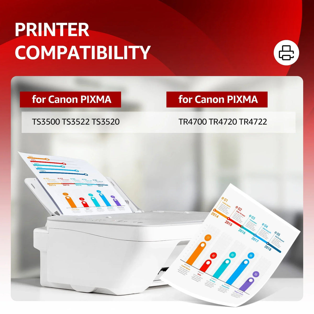 with Ink TS3500 PG-275/CL-276 Cartridge TR4700 2 TS3522 Black TR4720 Cartridge and use PIXMA Pack Canon Ink Color PG-275XL TS3520 Black for Canon Multi Printers(Black, Pack)