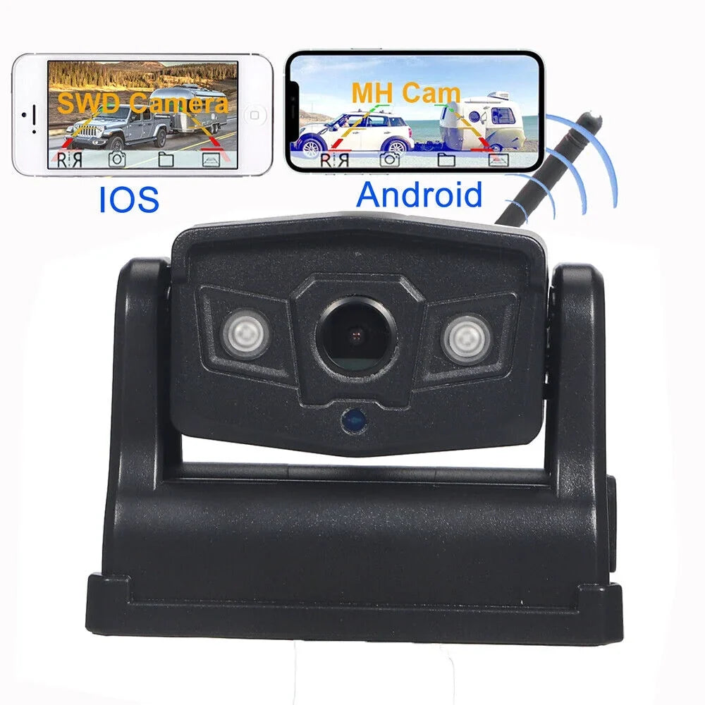 Wireless, JahyShow View Backup Magnetic 9600mAh Camera, Front/Rear High-Capacity Battery WiFi
