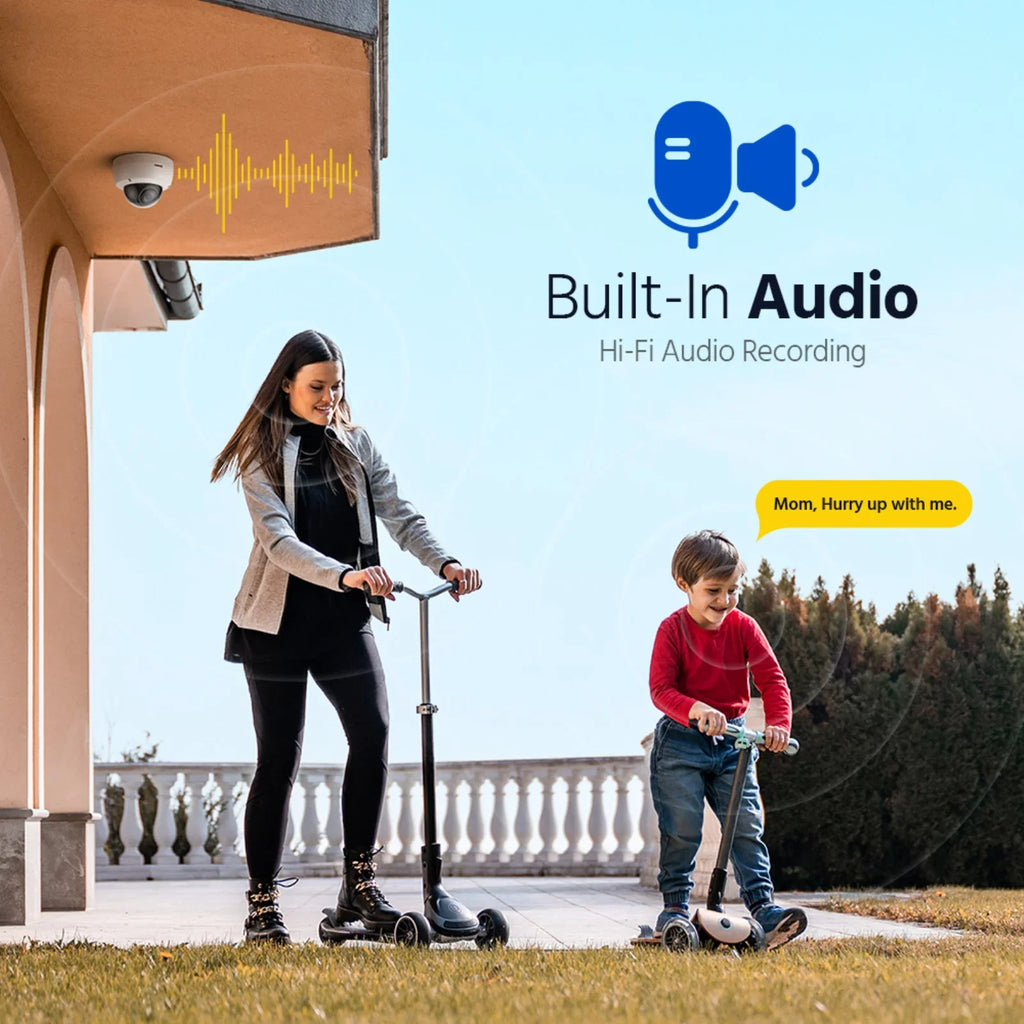 Vandal-Proof 4Pcs 256 Access PoE Camera IP ANNKE Supports Audio Weatherproof 4K GB Recording IK10 H.265+ with IP67 Ultra Motion ONVIF 8MP Remote Alerts Dome HD Card TF Security