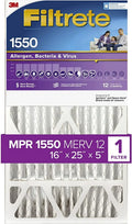 Pleat, AC Furnace dimensions DP, Allergen actual Air 1-Pack Living 16x25x5, Healthy Ultra MPR 1550 24.13 Filter, 4.88 Filtrete Deep x 15.75 x