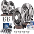Set 30pc Front - - Grand Rear for Disc Routan 330mm & Brake Caravan Ram +20pc C/V Rotors Detroit Lug 328mm Axle Country Town Nuts Replacement Pads