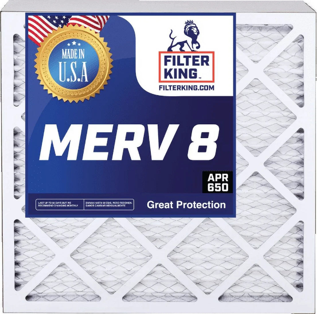 4-PACK Air | King 15.5 MERV dimension: 0.5" USA Filter | Furnace x A/C 8 Filters 24.5 Actual | | Pleated 16x25x0.5 x Filter IN MADE HVAC