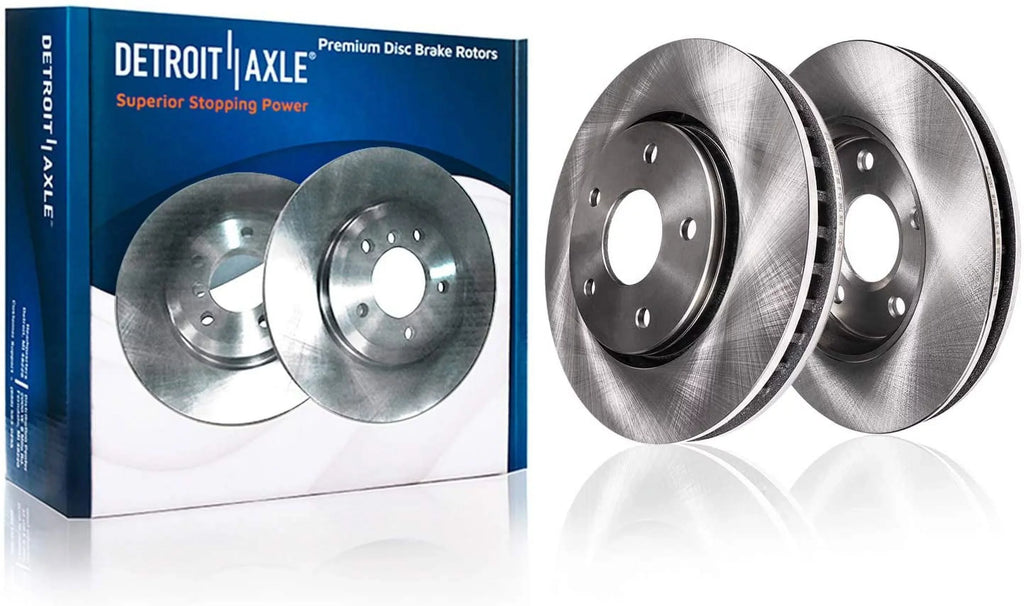 Caravan Brakes Detroit 12.99" Axle Rotors Grand VW - Rotor Pads: Pacifica Dodge Brake Ceramic C/V Country Ram for Kit Journey & Town Front Chrysler Replacement Routan Brake
