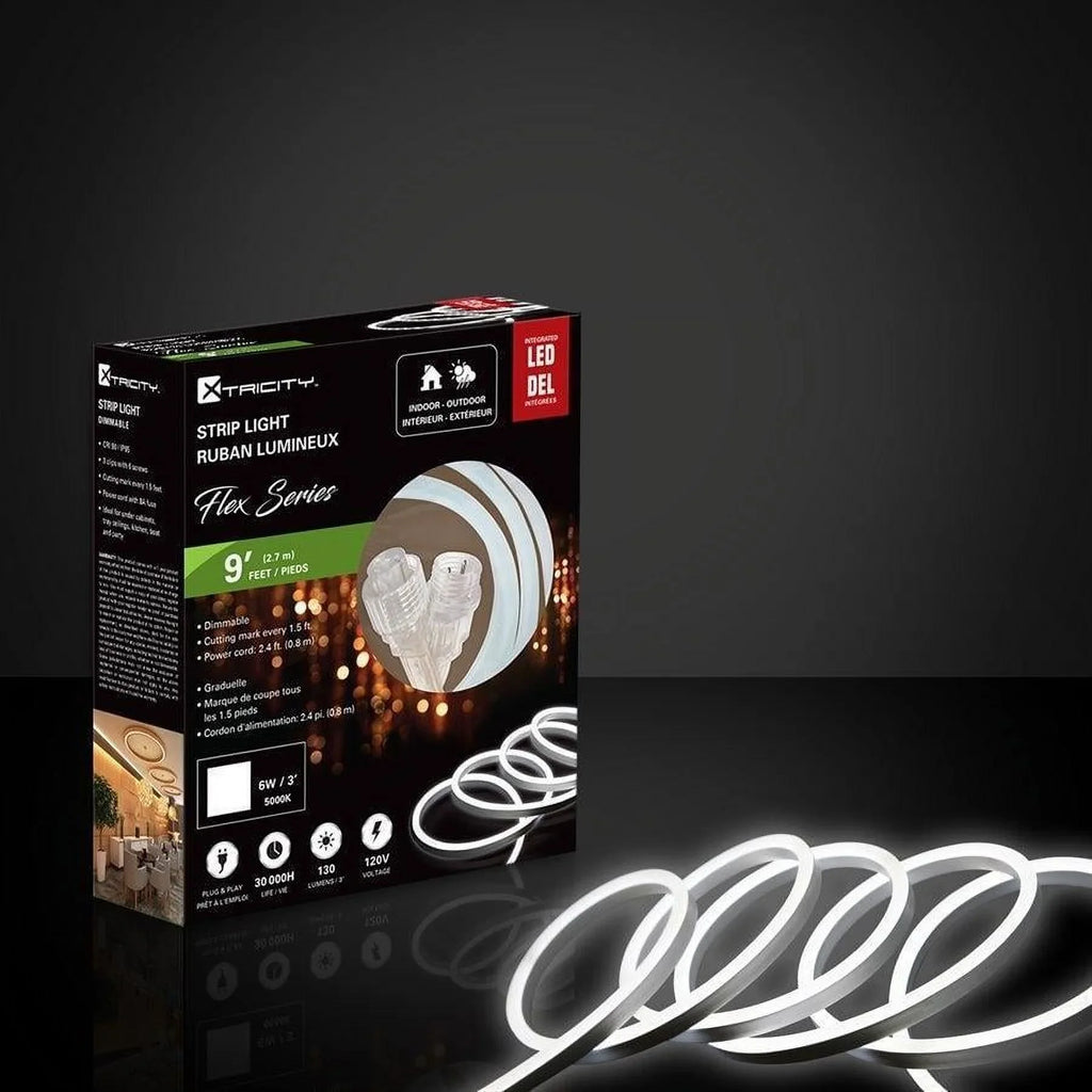 exterior and Strip Flexible 9 Indoor Xtricity Led feet/6w-3'/120v/White 5000k