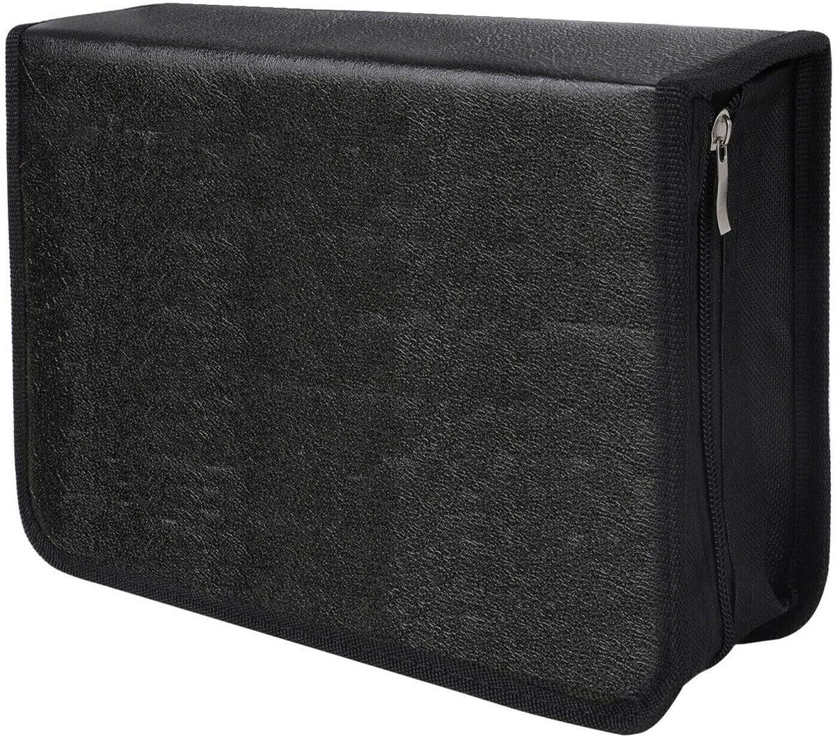 Case Car PU With Home, Disc Portable Bag Capacity Storage Organizer Leather Case Wallet, Zippers, / Holder Office,Travel, For / Storage 80 Binder