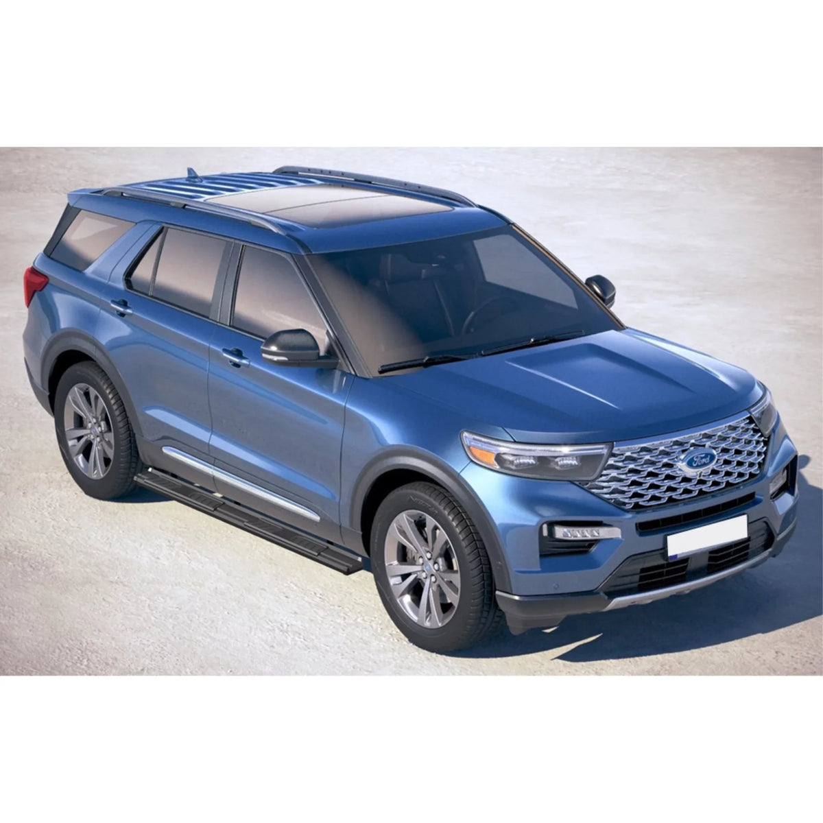 Series Step Explorer Finish 4-Door OE Black Side Running SUV + Area Board-S Steel design Step 2020-2022 PE Carbon