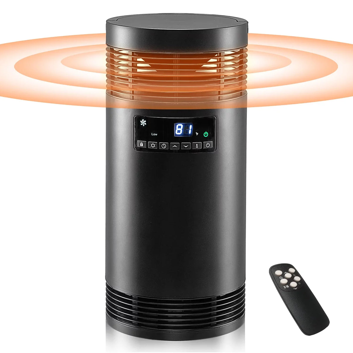 with Use, Only PTC Office Space Electric Safety Ceramic Desk Thermostat, Mode, Heater Protection Surround 1500W for Portable 360° with Office Indoor Heater Fan for Heater