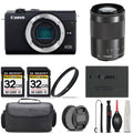 M200 Lens & More! Mirrorless + Bag Canon (Black) 64GB EOS (Black) STM 55-200mm Filter +UV IS + f/4.5-6.3 + Camera