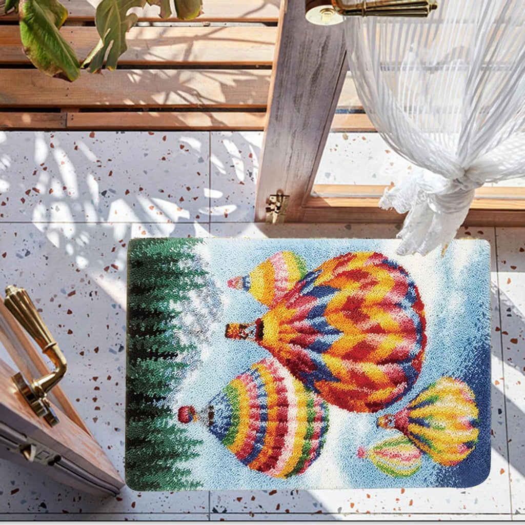 hook Embroidery Balloon and Adults latch crafts Kits, Crochet latch hook Living home Kids for Hook and for Rug, room Air Rug Hot Cushion Carpet Blanket and