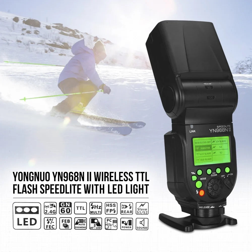 Cameras Flash,Yn968n 1/8000s 5600k With YONGNUO Yn968n 5600k 1/8000s Compatible Ttl Camera Built-in Dslr Speedlite Led Hss Dslr Yn622n Speedlite With Ii Cameras Compatible Cameras Wireless Compatible
