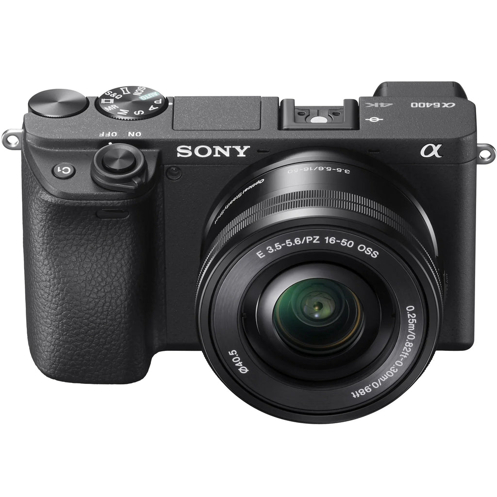 Card, Mirrorless ILCE-6400L Lens Bundle Editing and 16-50mm with Battery Camera 64GB APS-C Kit Video a6400 Interchangeable-Lens with Photo 40.5mm and Camera Suite, Memory Filter Bag, Camera
