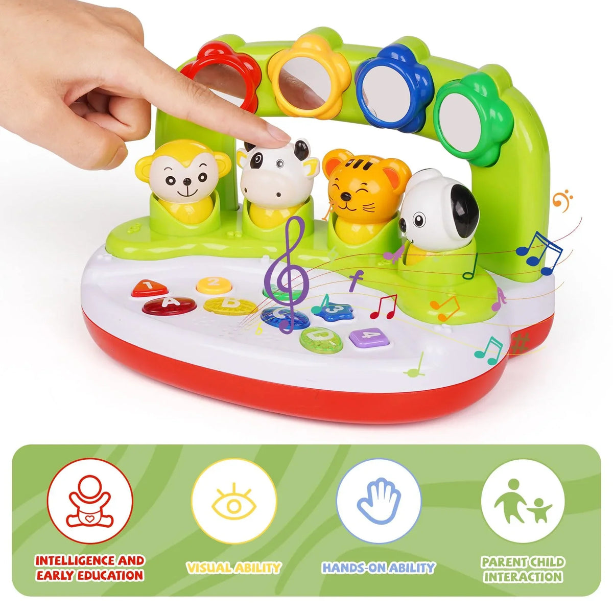 Months,Activity Music 6 & Learning Toy 12 Infant 12-18 Educational with Sensory Toys to Months, Animal Center Interactive Toy Light, Toys Baby Toys