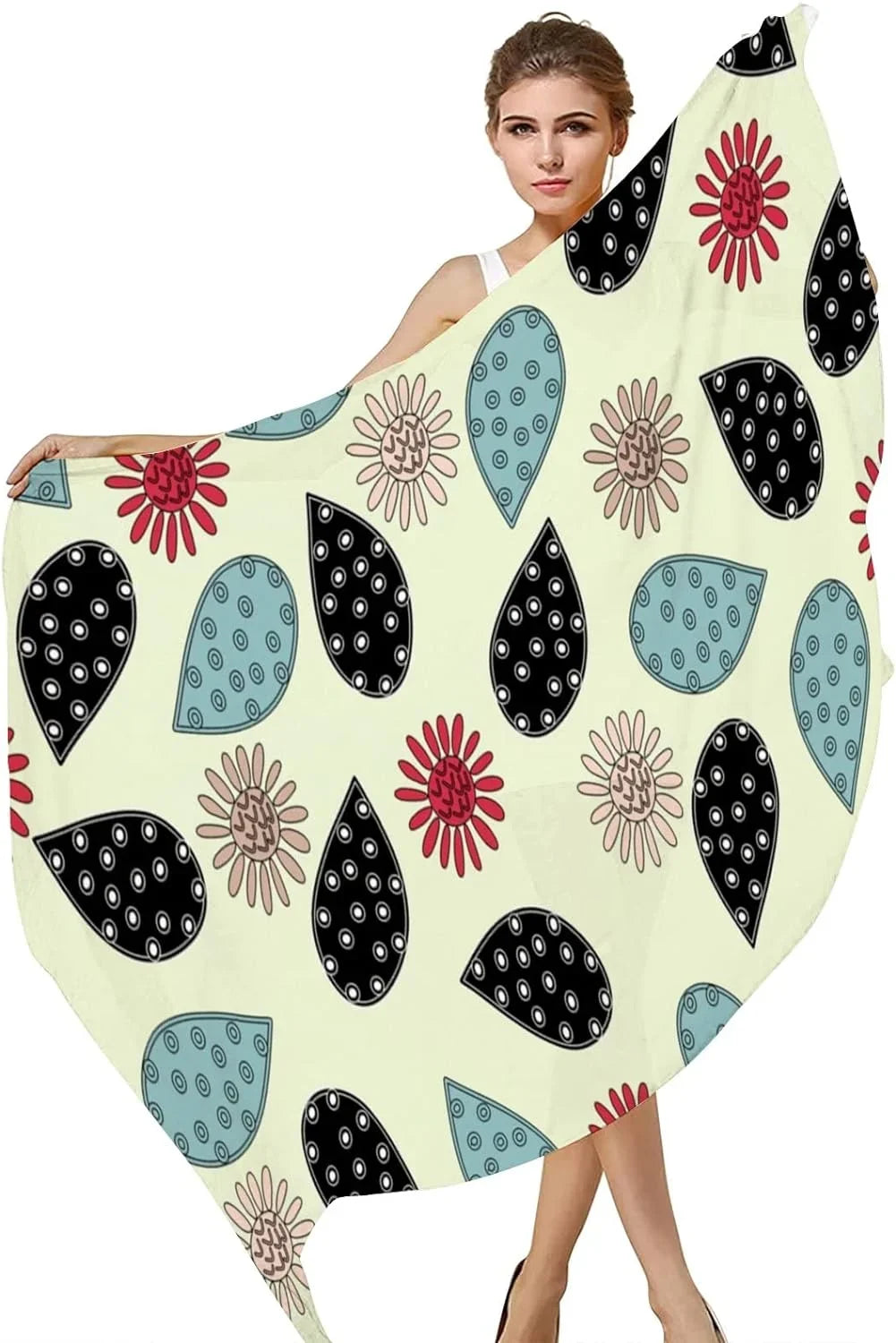 Neck for Doodles Women Scarf Scarves Hyjoy Girls Lightweight Flower Wrap Long Silk Shawl