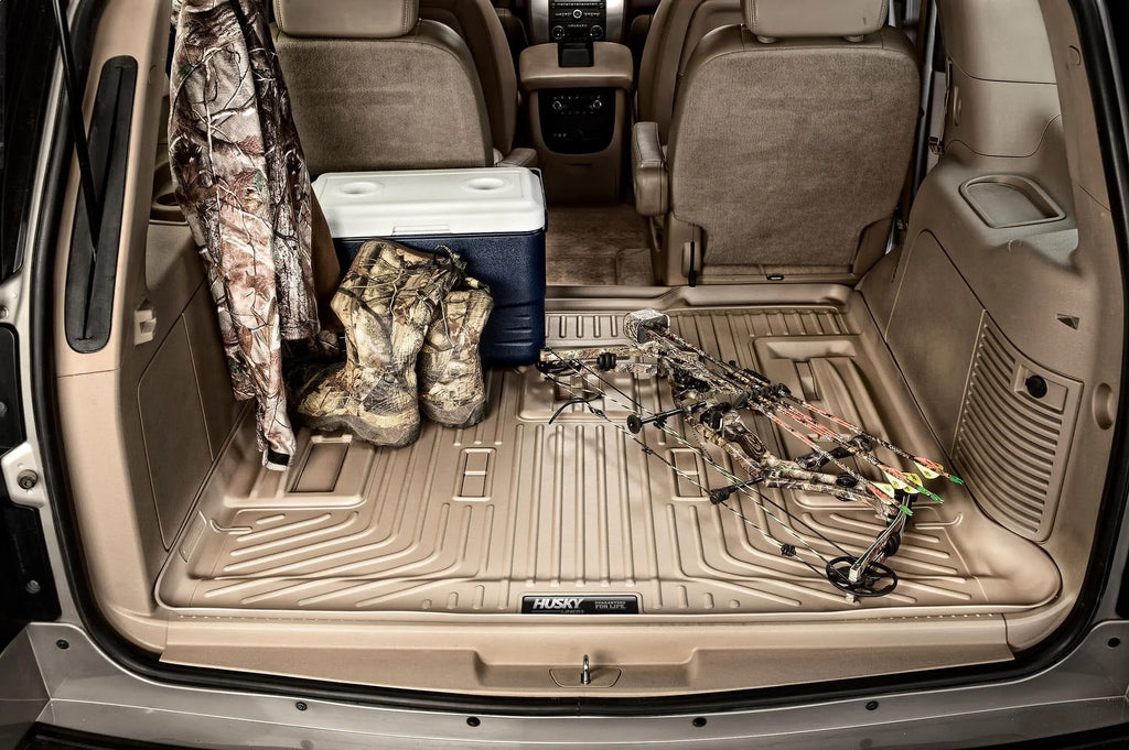 Black Compatible RealTruck Yukon Chevrolet - 28221 Husky Liner by with Seat 2015-19 2015-19 2015-19 3rd Cadillac Suburban, Cargo Escalade XL Behind GMC ESV,