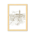 Rome di Trevi A4 Fontana Wooden Picture Decoration Painting Fontana Decorative Home Frame Landmark