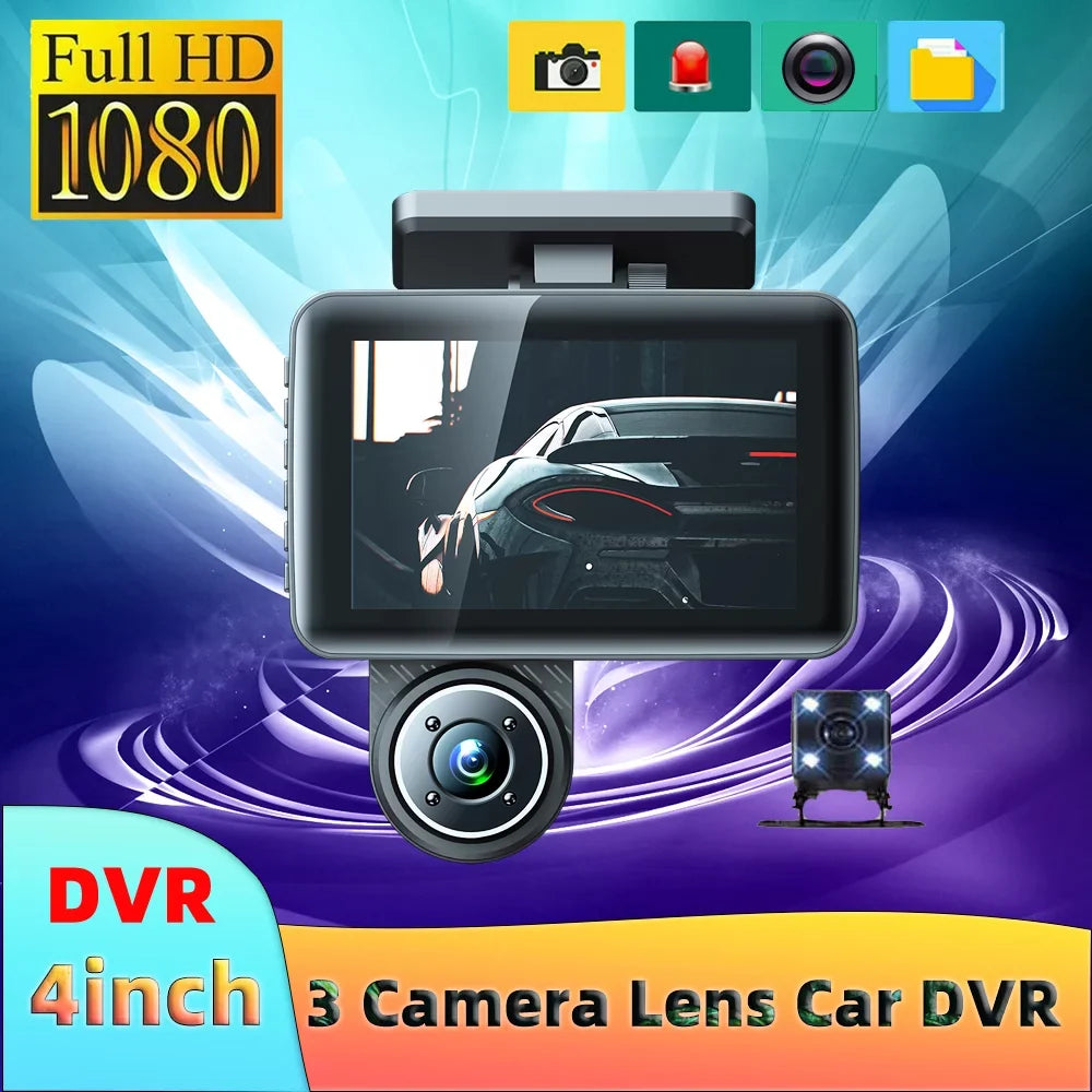 Buzhi Dash Clear Car Dash Auto Rearview Mirror Car Dash Car 3 Cam,Wide Safety Cam Huiop Video GoolRC 4in 4in Cam Camera Cameras Car Camera Car Clear